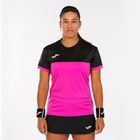 Joma Montreal SS Fluor rosa/schwarzes T-shirt