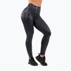 Leggings Damen NEBBIA Glossy Look Bubble Butt volcanic black