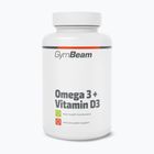 Nahrungsergänzungsmittel mit Fettsäuren + Vitamin D3 GymBeam Omega 3 + D3 90 kapsułek