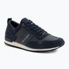 Tommy Hilfiger Herrenschuhe Iconic Leder Wildleder Mix Runner Mitternacht