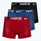 Herren Nike Dri-Fit Essential Micro Trunk Boxershorts 3 Paar schwarz/rot/blau