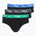 Nike Everyday Cotton Stretch Brief für Männer 3 Paar schwarz/grün/schwarz