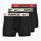 Herren Nike Dri-Fit Essential Micro Boxer Brief 3 Paar blk gewaschene Koralle/Olive Aura/Arbtrakt blauer Rand wb