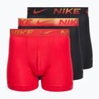 Herren Boxershorts Nike Dri-Fit Essential Micro Boxer Brief 3 Paar university rot/schwarz/schwarz metallic grdient wb