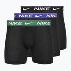 Nike Dri-FIT Ultra Comfort Herren Boxershorts 3 Paar schwarz evrgreen aura/deep night/schwarz waistband