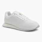 Calvin Klein Damen Schuhe HW0HW02574 Runner Lace Up Mono Pu Triple Bright White