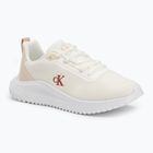 Calvin Klein Damen Schuhe YW0YW01851 Eva Runner L-Up Mix Mesh Logo Ck hell weiß/schwarz