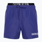 Herren Calvin Klein Medium Double WB Badeshorts midnight lagoon