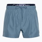 Calvin Klein Short Double Waistband Badeshorts für Männer Muted Cerulean