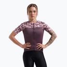 Fahrradtrikot Damen Rogelli Essential Graphic burgundy/coral