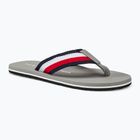 Herren Tommy Hilfiger Corporate Beach Sandale antiksilberne Flip Flops