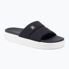 Tommy Hilfiger Damen Flip Flops Plattform Pool Slide Raum blau