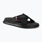 Tommy Hilfiger Comfort Criss Cross Beach Sandale für Herren schwarz