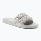 Tommy Jeans Damen-Flip-Flops Geflochtene Stratus grau