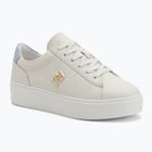 Tommy Hilfiger Damen Platform Court ecru/breezy blau Schuhe
