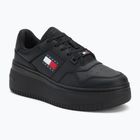 Damen-Schuhe Tommy Jeans Retro Basket Flatform Ess triple black