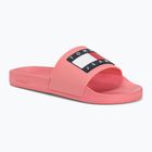 Tommy Jeans Flag Pool Slide Ess gekitzelt rosa Damen Flip-Flops