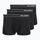Herren-Boxershorts KARL LAGERFELD Stripe Logo Micro Trunk 3er-Pack black