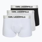 Herren-Boxershorts KARL LAGERFELD Elastic Trunk 3er-Pack black/white/grey