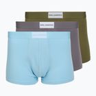 Herren Boxershorts KARL LAGERFELD Essential Logo Trunk 3er-Pack olive/clear sky/excalibur