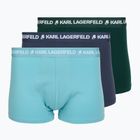 Herrenboxershorts KARL LAGERFELD Logo Trunk Multiband 3er-Pack dark sea/indigo/blue