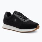 Calvin Klein Damen Schuhe YW0YW01888 Retro Runner Low Laceup Canvas schwarz/hellweiß
