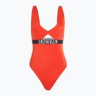 Badeanzug Damen Calvin Klein KW0KW02746 Intense Power One Piece Fashion Fit flaming chili