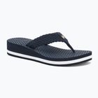 Tommy Hilfiger Crochet Mid Beach Sandale Damen Flip Flops Space Blau