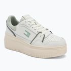 Damen-Sneaker Tommy Jeans Retro Basket Flatform ecru/misty sage