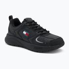 Tommy Jeans Herrenschuhe Runner Leder schwarz