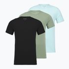 Herren T-Shirt Calvin Klein LV00NB4185 Crew Neck 3 pcs. black in sea spray emb/sea spray in