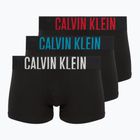 Herren-Boxershorts Calvin Klein 000NB3608A Trunk 3 Paar schwarz mit Haferflocken-Logo/schwarz mit Age