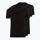 Herren-T-Shirt Tommy Hilfiger Cotton V-Neck 3er-Pack schwarz/schwarz/schwarz