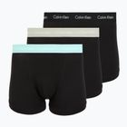 Herren-Boxershorts Calvin Klein 0000U2662G Trunk 3 pairs black in plume wb/black in misty sag