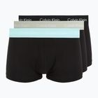 Herrenboxershorts Calvin Klein 0000U2664G Low Rise Trunk 3 pairs black in plume wb/ black in misty sag