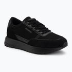 Herren Schuhe Calvin Klein HM0HM02215 City Runner Laceup Nylon Recycled Suede triple black