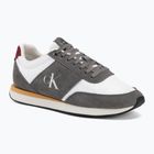 Herren Schuhe Calvin Klein HM0HM02212 Retro Runner Bans Leather Suede granite gray/white/rhubarb