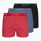 Herrenboxershorts Calvin Klein LV00NB4727 Boxer Slim black/prep emblem goji berry/grisai