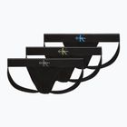 Herren-Slips Calvin Klein LV00NB4644 Jock Strap black bodies w/ granite gray/poseid