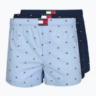 Herrenboxershorts Tommy Hilfiger Woven Boxer Print 3 pack chambray flag/carb navy/c navy flag