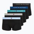 Herrenboxershorts Tommy Hilfiger Trunk black/ant silver/ves blue/opu bl/haz te