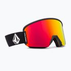 Skibrille Volcom Garden 2 matte black/red chrome/yellow