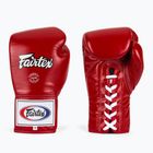 Fairtex Pro Wettbewerb Boxhandschuhe Locked Thumb Leder rot