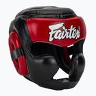 Boxhelm Fairtex Diagonal Vision SPaarring Headguard - Full Head Coverage black/red