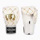 Top King Boxing Chain weiß/goldene Boxhandschuhe