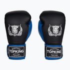 Top King Reborn Boxhandschuhe Semi Leder schwarz/blau