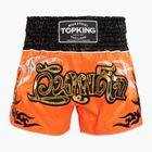 Top King Thai Boxing Trainingsshorts orange/schwarz