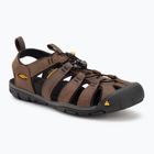 KEEN Clearwater Cnx Leder dunkle Erde/schwarz Herren Sandalen