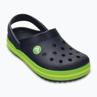 Crocs Crocband Clog Kinder-Flip-Flops navy/voltgrün