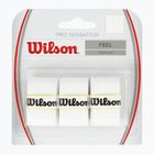 Wilson Pro Overgrip Sensation Tennisschlägerhüllen 3 Stück weiß.